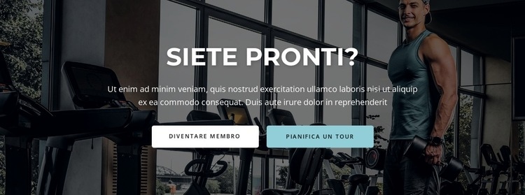 Intestazione e due pulsanti Modelli di Website Builder