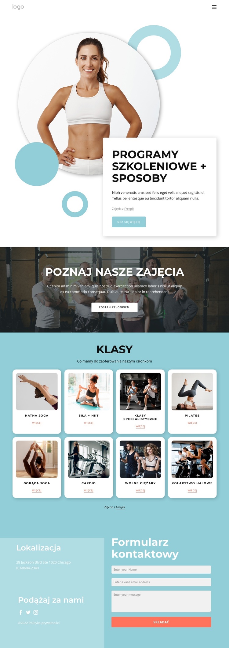 Programy szkoleniowe Motyw WordPress