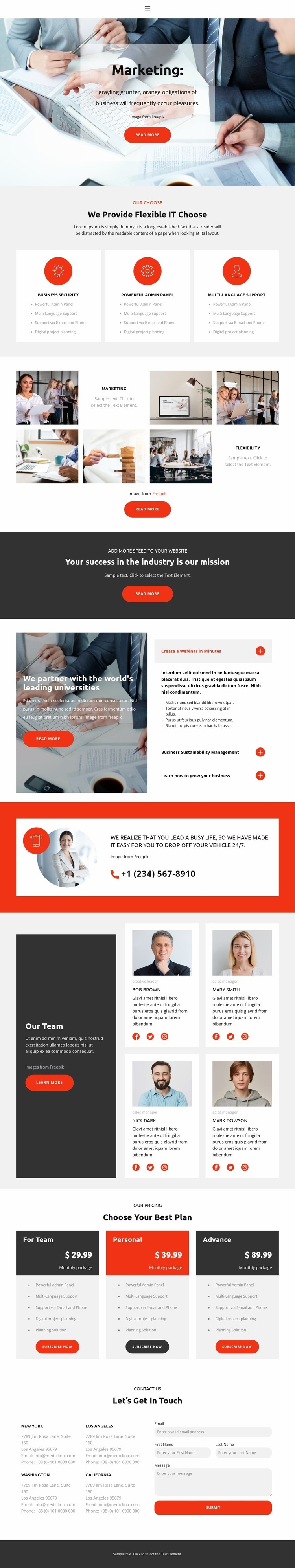 Development Marketing Homepage Design