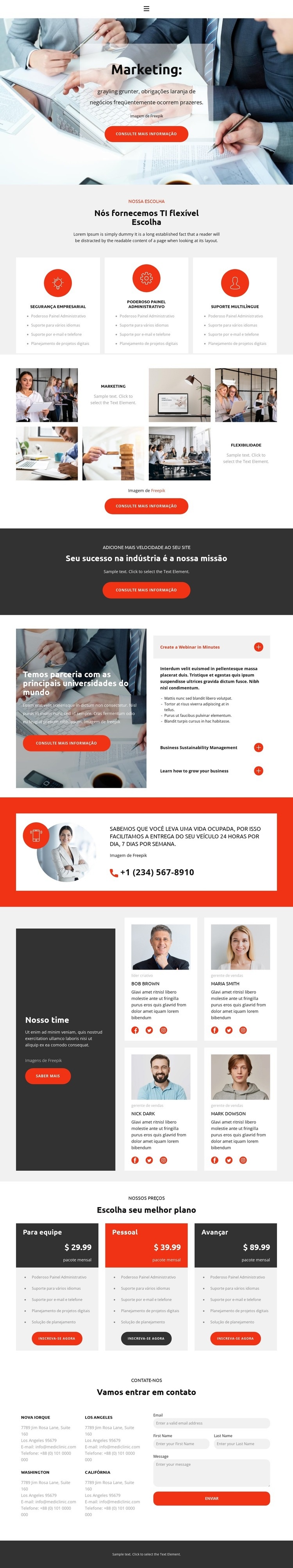 Desenvolvimento de Marketing Landing Page