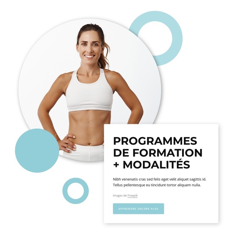 Fitness, yoga, bloc illimités Modèle HTML5