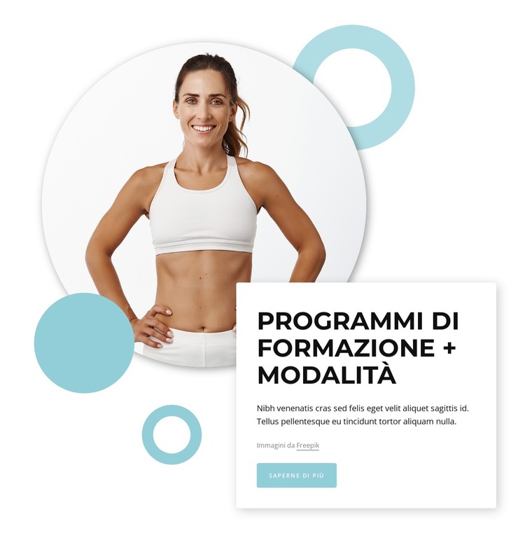 Fitness illimitato, yoga, bouldering Modello HTML