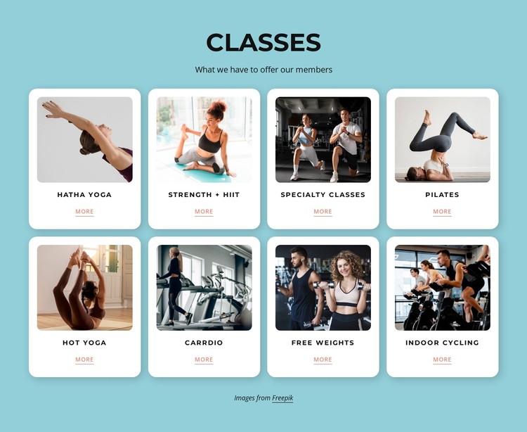 Our classes CSS Template