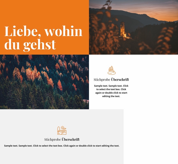 Wohin gehst du HTML5-Vorlage