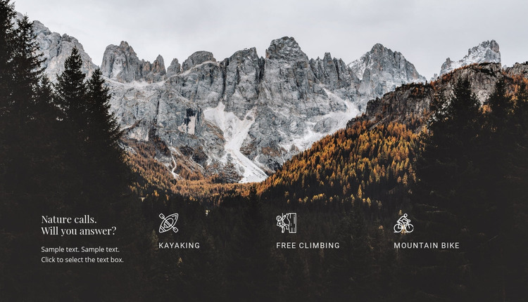 Ice climbing Homepage Design