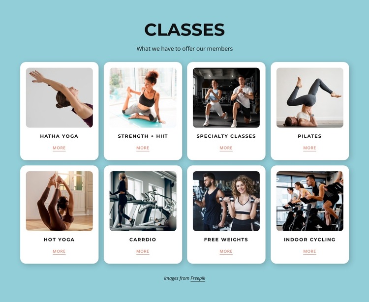 Our classes HTML5 Template