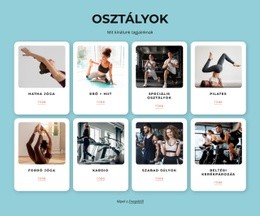 Az Osztályaink HTML Sablon