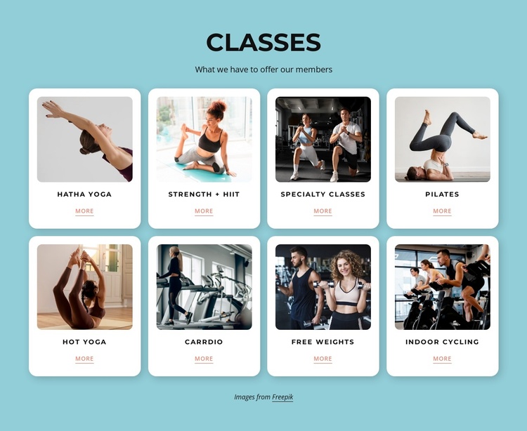 Our classes Joomla Template