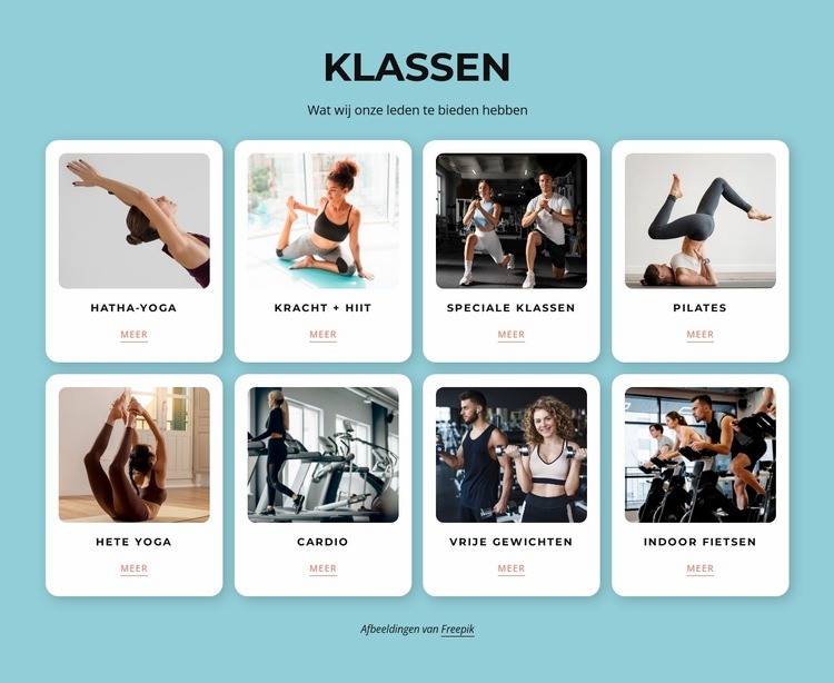 Onze klassen Html Website Builder