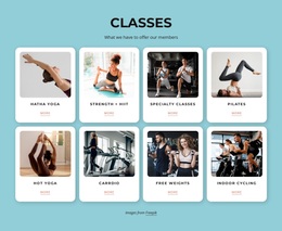 Our Classes - Create Amazing Template