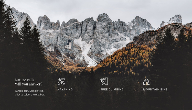 Ice climbing Website Builder Templates