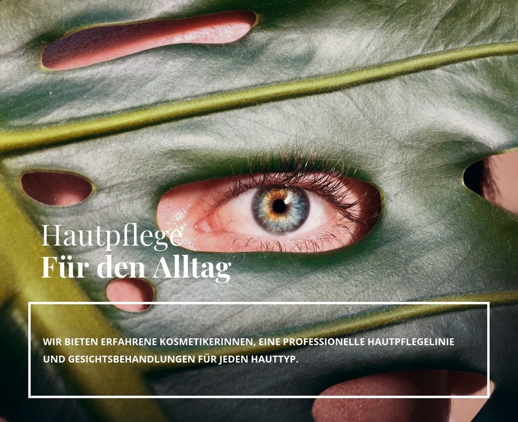 Hautpflege für Frauen Website design