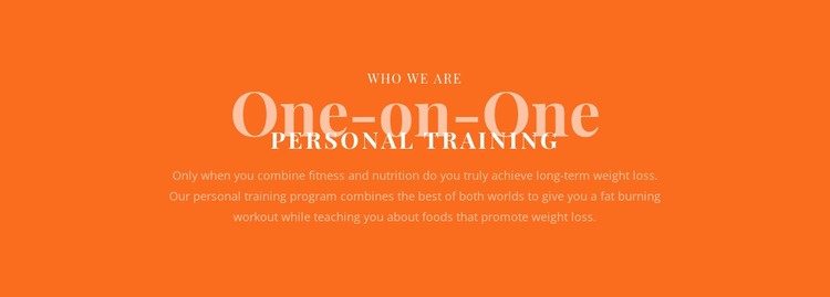 We create your personal training plan Html Code Example