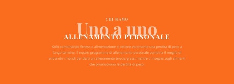 Creiamo il tuo piano di allenamento personale Costruttore di siti web HTML