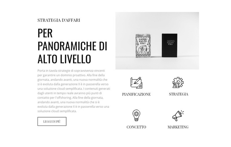 Da panoramiche di alto livello Modelli di Website Builder