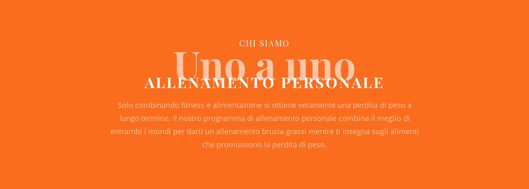 Creiamo il tuo piano di allenamento personale Modello di sito Web