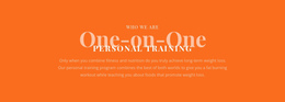 We Create Your Personal Training Plan - Beautiful One Page Template