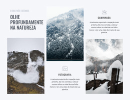 Olhe Profundamente Na Natureza - Modelo De Design De Site