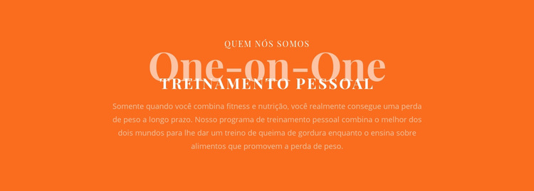 Nós criamos seu plano de treinamento pessoal Modelo de site