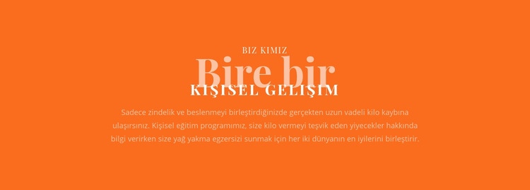 Kişisel eğitim planınızı oluşturuyoruz Açılış sayfası