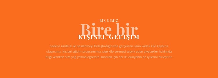 Kişisel eğitim planınızı oluşturuyoruz Html Web Sitesi Oluşturucu