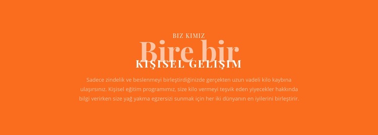 Kişisel eğitim planınızı oluşturuyoruz Şablon