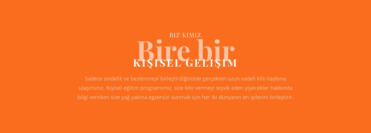 Kişisel eğitim planınızı oluşturuyoruz Web Sitesi Şablonu