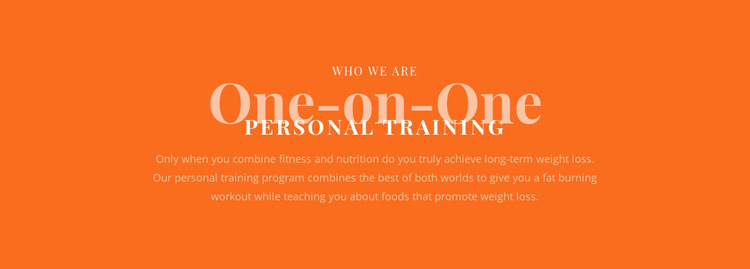 We create your personal training plan Website Builder Templates