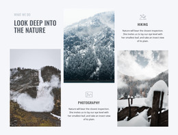 Look Deep Into The Nature - Functionality Website Mockup
