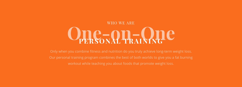 We create your personal training plan Wix Template Alternative