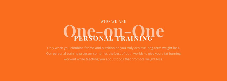 We create your personal training plan WordPress Theme