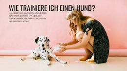 Wie Man Einen Hund Trainiert - Benutzerdefinierte HTML5-Vorlage