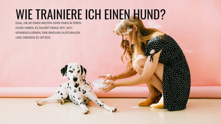 Wie man einen Hund trainiert Vorlage