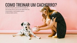 Como Treinar Um Cachorro - Modelo De Site De Arrastar E Soltar