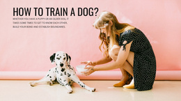 How To Train A Dog - Simple Website Template
