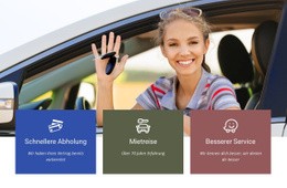 Mieten Sie Ihr Auto – Kostenloses Website-Mockup