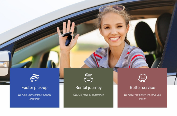 Rent your car Website Mockup