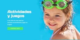 Actividades Y Juegos Acuáticos - Website Creation HTML