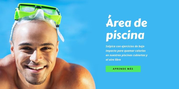 Club de natación Spots Maqueta de sitio web