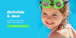 Activités Nautiques Et Jeux - Website Creation HTML