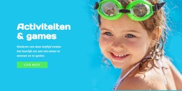 Wateractiviteiten En Spelletjes Eenvoudige HTML CSS-Sjabloon