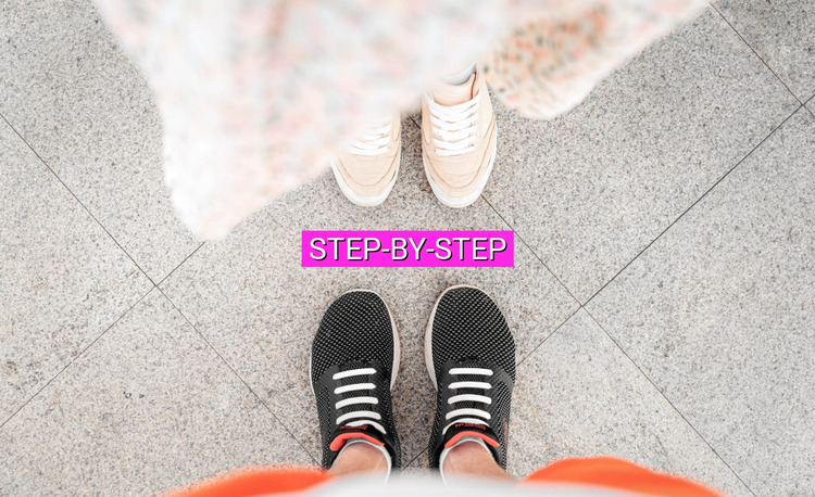 Step by step Website Mockup