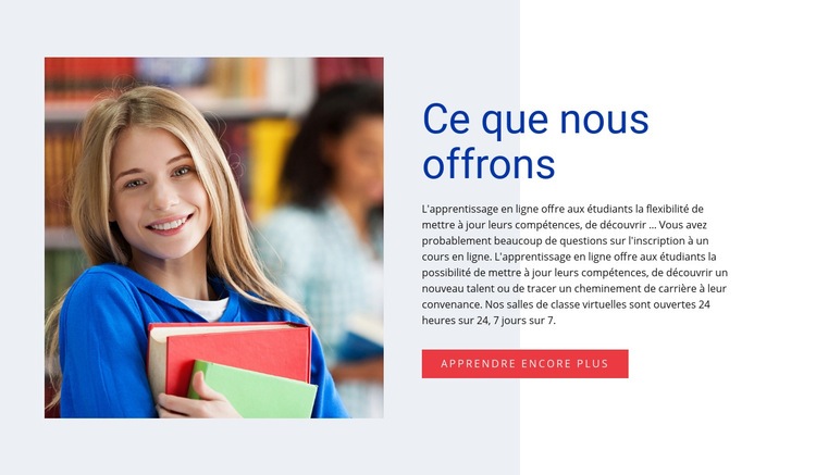 Enseigner et apprendre Maquette de site Web