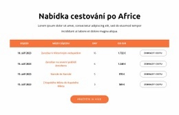 Nabídka Cestování Po Africe – Šablona Stránky HTML