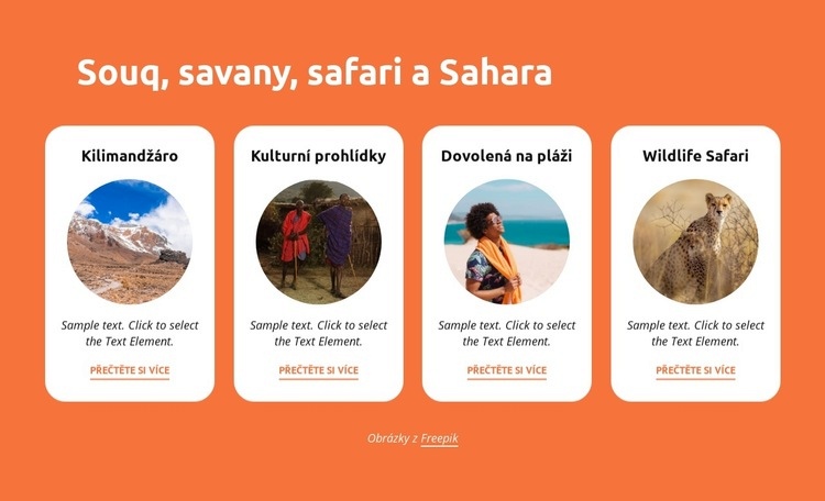 Souq, savany, safari, sahara Šablona HTML