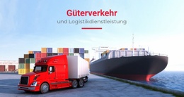 Transport- Und Logistikdienstleistung Reaktionsschnelle Website-Vorlage