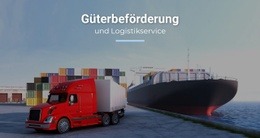 Transport- Und Logistikdienstleistung - Kostenlose Website-Vorlage