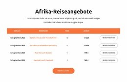 Reiseangebote Für Afrika Responsive HTML5