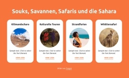 Souks, Savannen, Safaris, Sahara