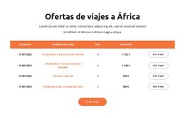 Ofertas De Viajes A África - Creador De Sitios Web Adaptables